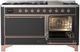 Ilve® Majestic III 60" Graphite Matte Pro Style Dual Fuel Natural Gas Range with Solid Door and Copper Trim-3