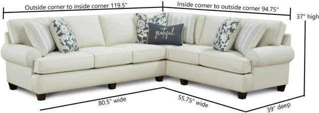 Fusion Furniture Awesome 3-Piece Oatmeal Beige Sectional-1