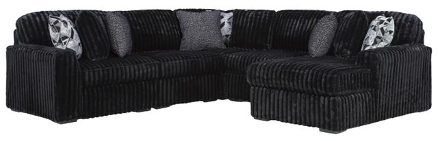 Signature Design by Ashley® Midnight-Madness 6-Piece Onyx Right-Arm Facing Sectional and Chaise-0