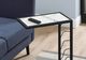 Monarch Specialties Inc. White Marble Look 25"H Accent Table with Black Metal Frame-1