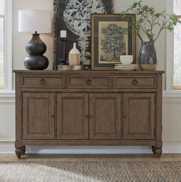 Liberty Furniture Americana Farmhouse Dusty Taupe Hall Buffet-1