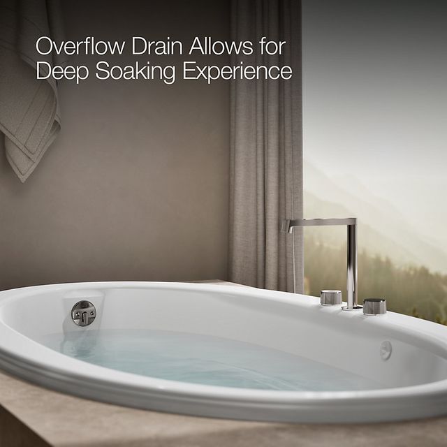 KOHLER® Sunward® White 72" x 42" Whirlpool Bath-4