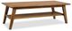 Handstone Customizable Tribeca Brushwork Wheat Leg Coffee Table with Shelf-0