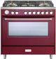 Verona® Ultima 36" Burgundy Pro Style Gas Range-0