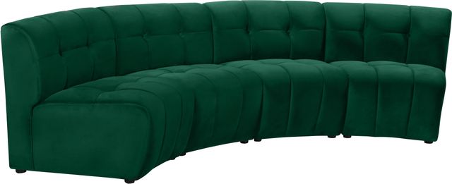 Meridian Furniture Limitless 4-Piece Green Velvet Modular Sectional-2