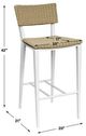 Uttermost® Calbas Honey/White Aluminum/Wicker Outdoor Bar Stool-2