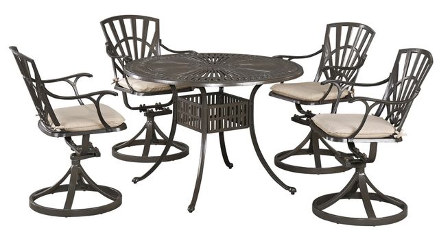 homestyles® Grenada 5-Piece Khaki Gray Outdoor Dining Set -0