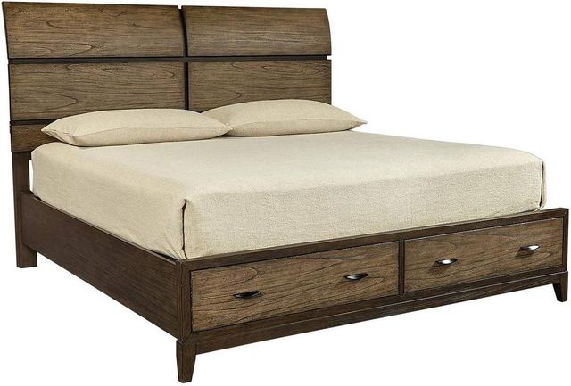 aspenhome® Westlake Portobello King Sleigh Storage Bed-0