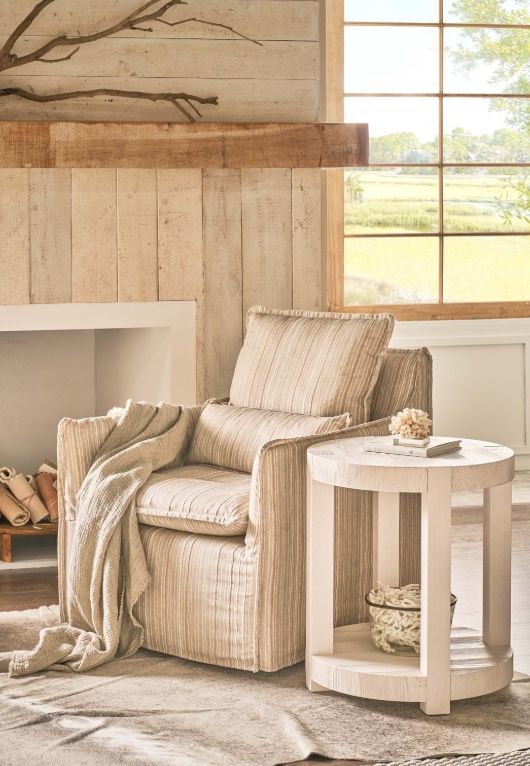 Universal Explore Home™ Weekender Coastal Living Home Hermosa White Sand End Table-1