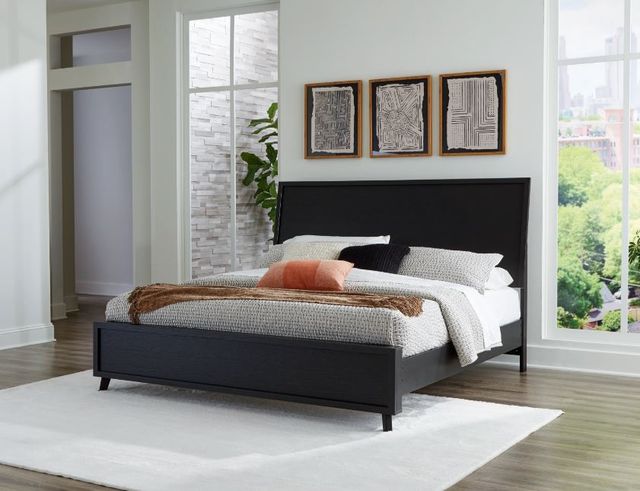 Signature Design by Ashley® Danziar Black King Panel Bed-4