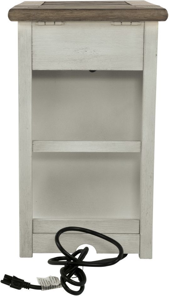 Signature Design by Ashley® Bolanburg Brown Chairside End Table with Antique White Base-4