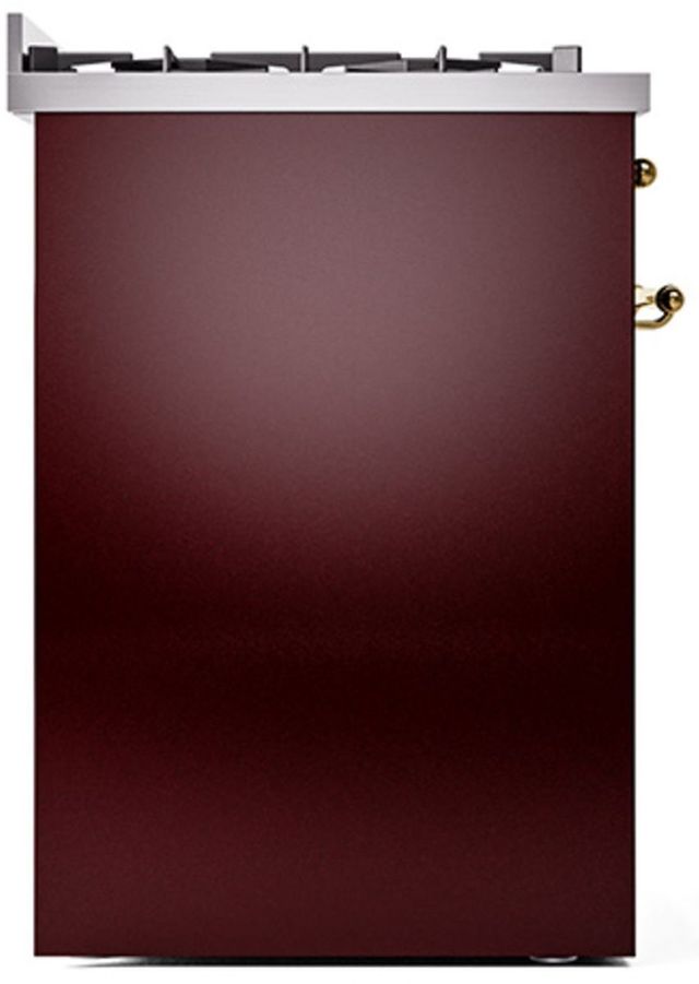 Ilve® Nostalgie II Series 30" Burgundy Pro Style Dual Fuel Range-2
