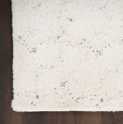 Nourison Home™ Cozy Shimmer Ivory Silver Glam 5'x7' Area Rug-3