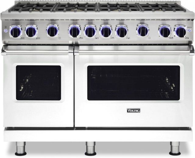 Viking® 7 Series 48" Frost White Pro Style Natural Gas Range-0