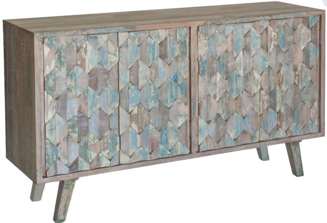 Home Trends & Design Ibiza Vintage Teal Sideboard-0