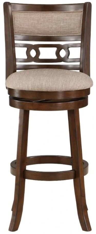 New Classic® Home Furnishings Gia Brown/Cherry Swivel Bar Stool-2