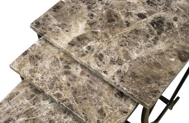 HH2 Home Monaco Matte Espresso Nesting Tables with Black Metal Base-1
