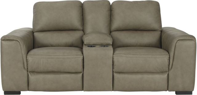 Signature Design by Ashley® Luigi Bisque Power Reclining Loveseat-2