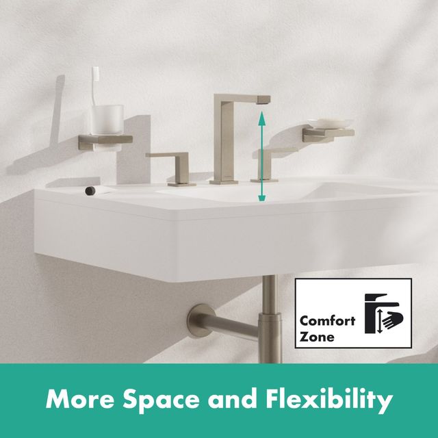 Hansgrohe Tecturis E Brushed Nickel Widespread Faucet 5.9"-3