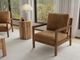 International Furniture Direct Milan Cognac/Lacquer Brown Accent Chair-2