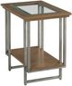 Hammary® Ingrid Glass Top Side Table with Dusty Silver Base-0