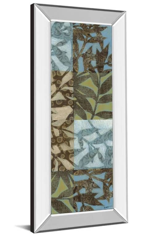 Classy Art Leaves I Mirror Framed Wall Art-1