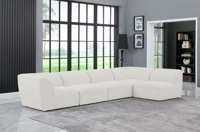 Meridian Furniture Miramar 5-Piece Cream Modular Sectional-3