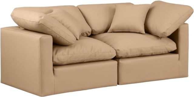 Meridian Furniture Indulge 2-Piece Tan 70" Sofa-0