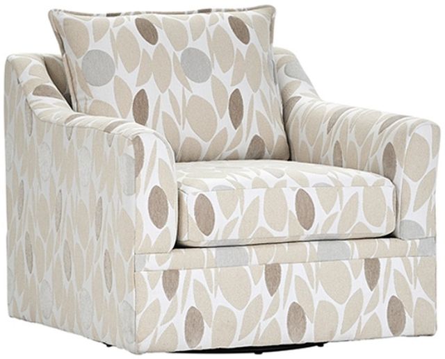 Hughes Furniture® 12700 Mari Buff Swivel Chair-0
