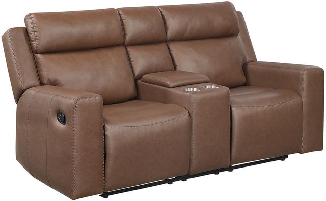 Steve Silver Co. Barron Brown Manual Reclining Console Loveseat-0