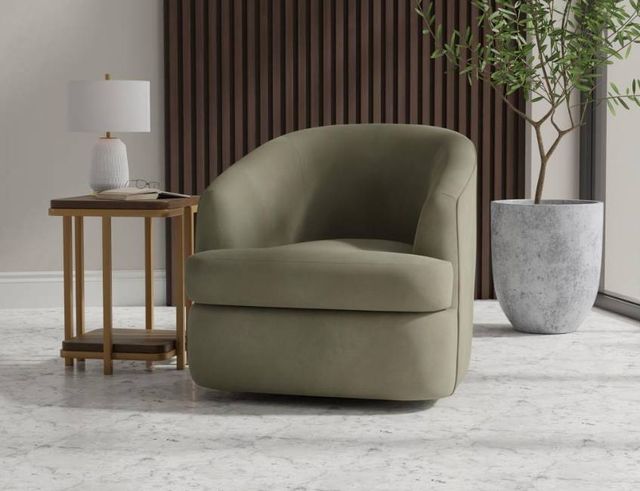 International Furniture Direct Tumbi Green Swivel Accent Chair-1
