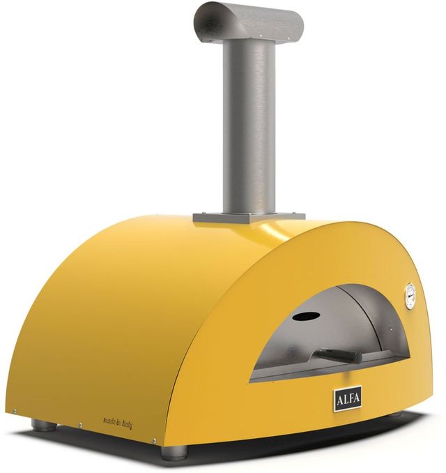Alfa Moderno 2 Pizze 38" Fire Yellow Wood Pizza Oven-2
