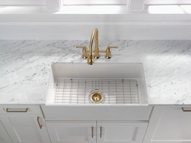 Delta Broderick® Champagne Bronze Two Handle Kitchen Faucet -2