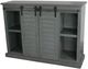 American Heartland Manufacturing Rustic Dark Blue Tall Provincial Shutter TV Stand-2