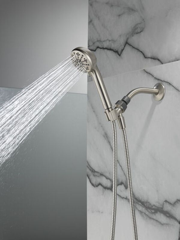 Delta Universal Showering Components Spotshield Brushed Nickel 4-Spray Setting Hand Shower-1
