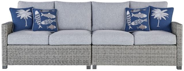 Signature Design by Ashley® Naples Beach 3-Piece Gray Wicker Outdoor Sectional-2