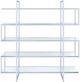 Coaster® Elmer Chrome/Clear 5-Shelf Bookcase-2