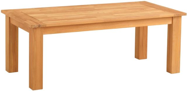 Linon Cannon Natural Teak Wooden Outdoor Coffee Table-0