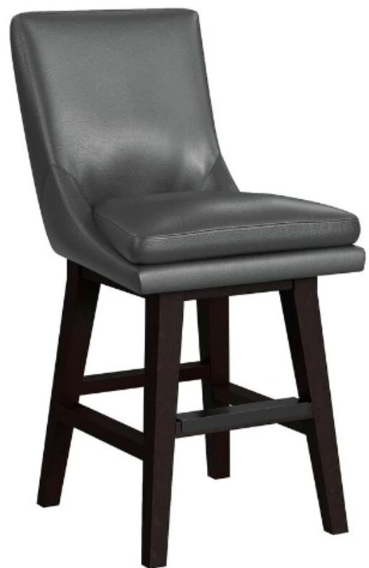 Elements International Villanova Espresso Swivel Counter Stool-0