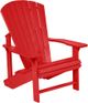C.R. Plastics Generation Line Red Classic Adirondack Outdoor Chair-0