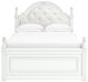 Signature Design by Ashley® Maylilly White Youth Full Upholstered Panel Bed-2