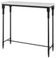 Uttermost® Bourges White Marble Top Console Table with Satin Black Base-0