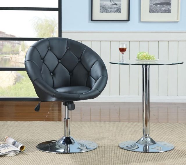 Coaster® Black Round Accent Chair-1