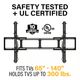 Sanus® Black Super Slim Fixed Position TV Wall Mount for 65" - 140" TVs-4