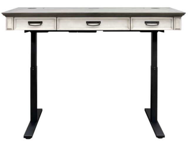 Martin Furniture Hartford Gray/White Electric Sit/Stand Desk-1