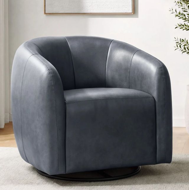 Parker House® Como Renaissance Blue Swivel Glider Accent Chair-1