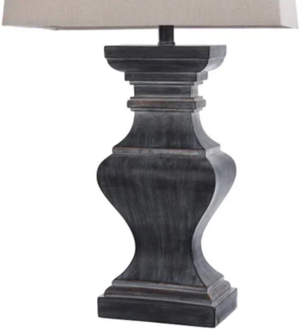 Stylecraft Malta Beige/Distressed Black Table Lamp-1