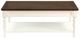 Steve Silver Co. Joanna Mocha Coffee Table with Ivory Base-0