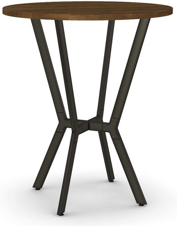 Amisco Customizable Norcross 42" Solid Birch Round Bar Table with a 36" Diameter Tabletop -0