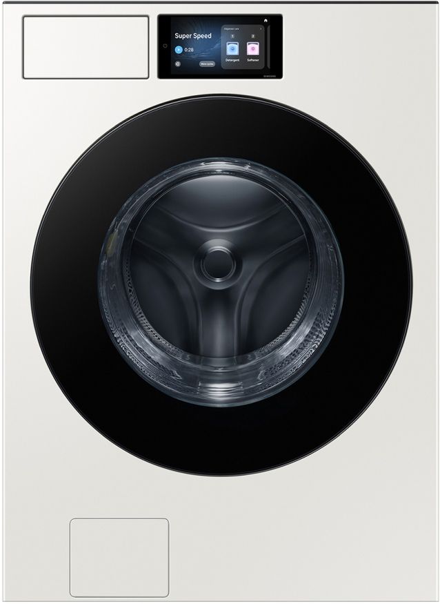 Samsung Ivory Front Load Washer & Gas Dryer Laundry Pair-1